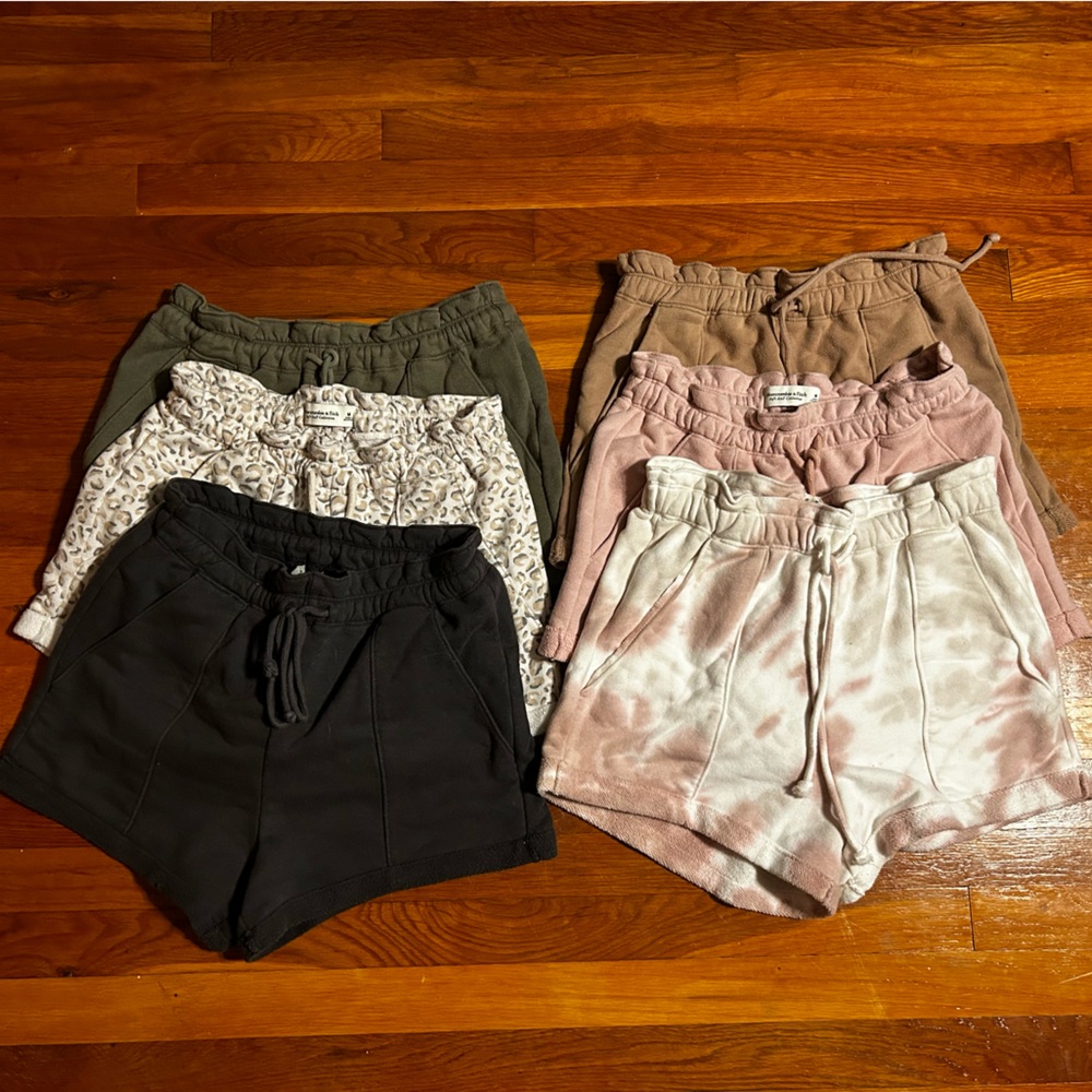 Abercrombie & Fitch high wasted soft shorts- 6 pair
